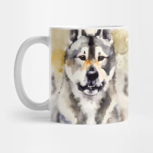 Norwegian Elkhound Watercolor - Dog Lover Gifts Mug